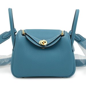 Hermès Lindy  Mini New Blue Jean D2 Clemence 2024 W