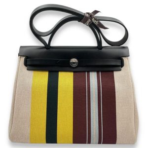Hermès Herbag Laquered 31 Beige 14, Black 89, Bordeaux  57, Ecru, Jaune Ambre 9D Toile, Vache Hunter N/A N/A