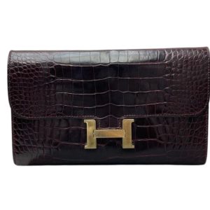 Hermès Constance To Go Bordeaux  57 Alligator Shiny 2015 T