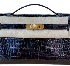 Hermès Kelly Sellier 20 Blue Marine 78 Porosus Crocodile Shiny N/A N/A