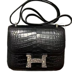 Hermès Constance  18 Black 89 Alligator Matt 2021 Z
